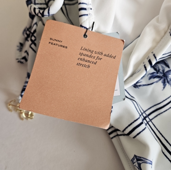 Nwt Shade And Shore Medium Nautical Beach Bathing Suit - Picture 6 of 8